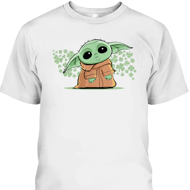 Baby Yoda Star Wars The Mandalorian St Patrick's Day T-Shirt