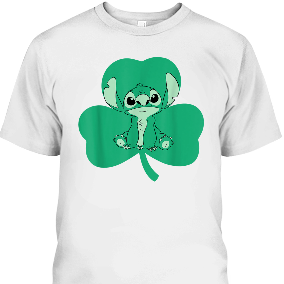Disney Lilo And Stitch Green Shamrock St Patrick's Day T-Shirt