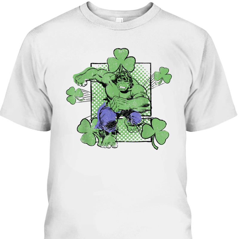 Marvel Incredible Hulk St Patrick's Day Shamrock T-Shirt
