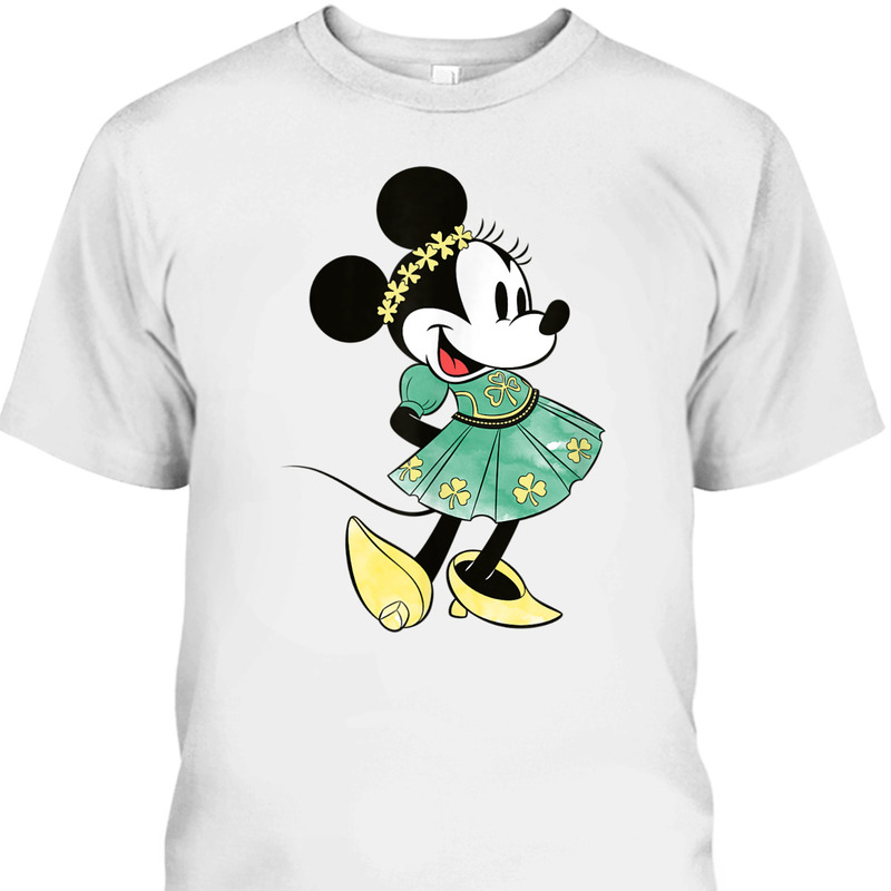 Disney Minnie Mouse Shamrock Dress St Patrick's Day T-Shirt
