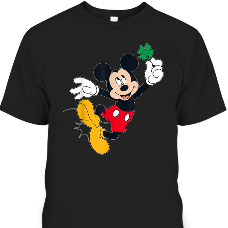 Disney Mickey Mouse Heel Click Shamrock St Patrick’s Day T-Shirt