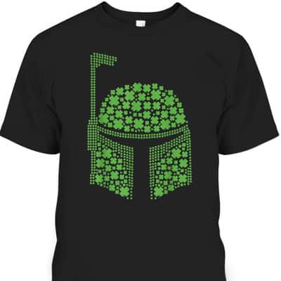 Star Wars Boba Fett Clover Helmet St Patrick's Graphic T-Shirt