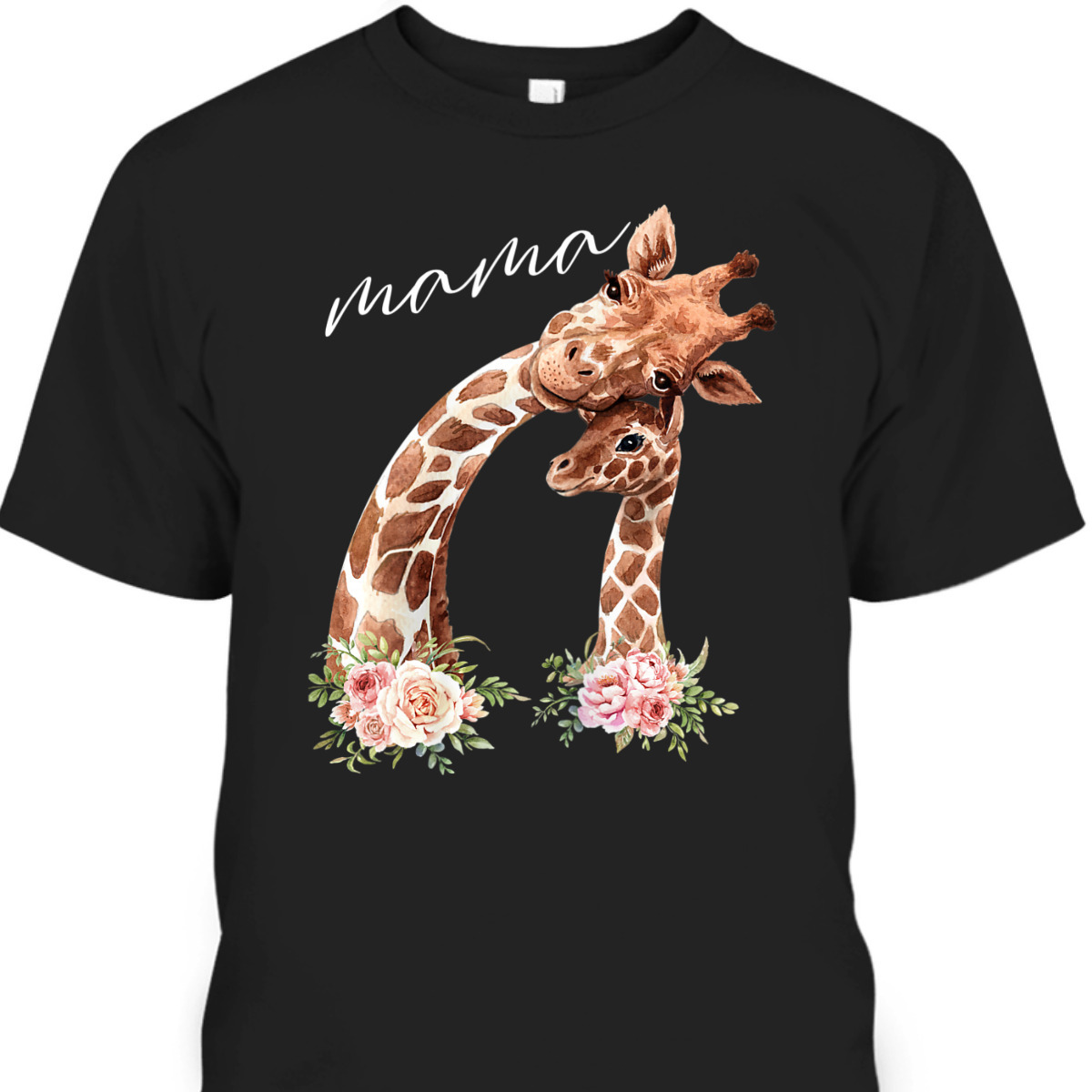Mother's Day T-Shirt Mama Gift For Giraffe Lovers