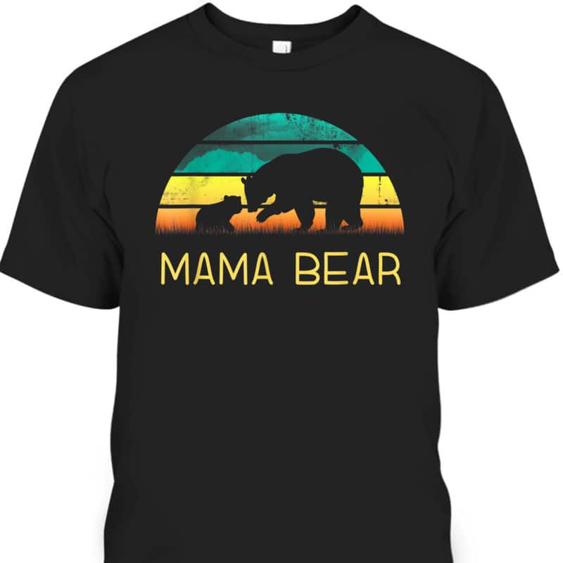 Vintage Mother's Day T-Shirt Mama Bear One Cub Vintage Mother's Day T-Shirt Mama Bear One Cub