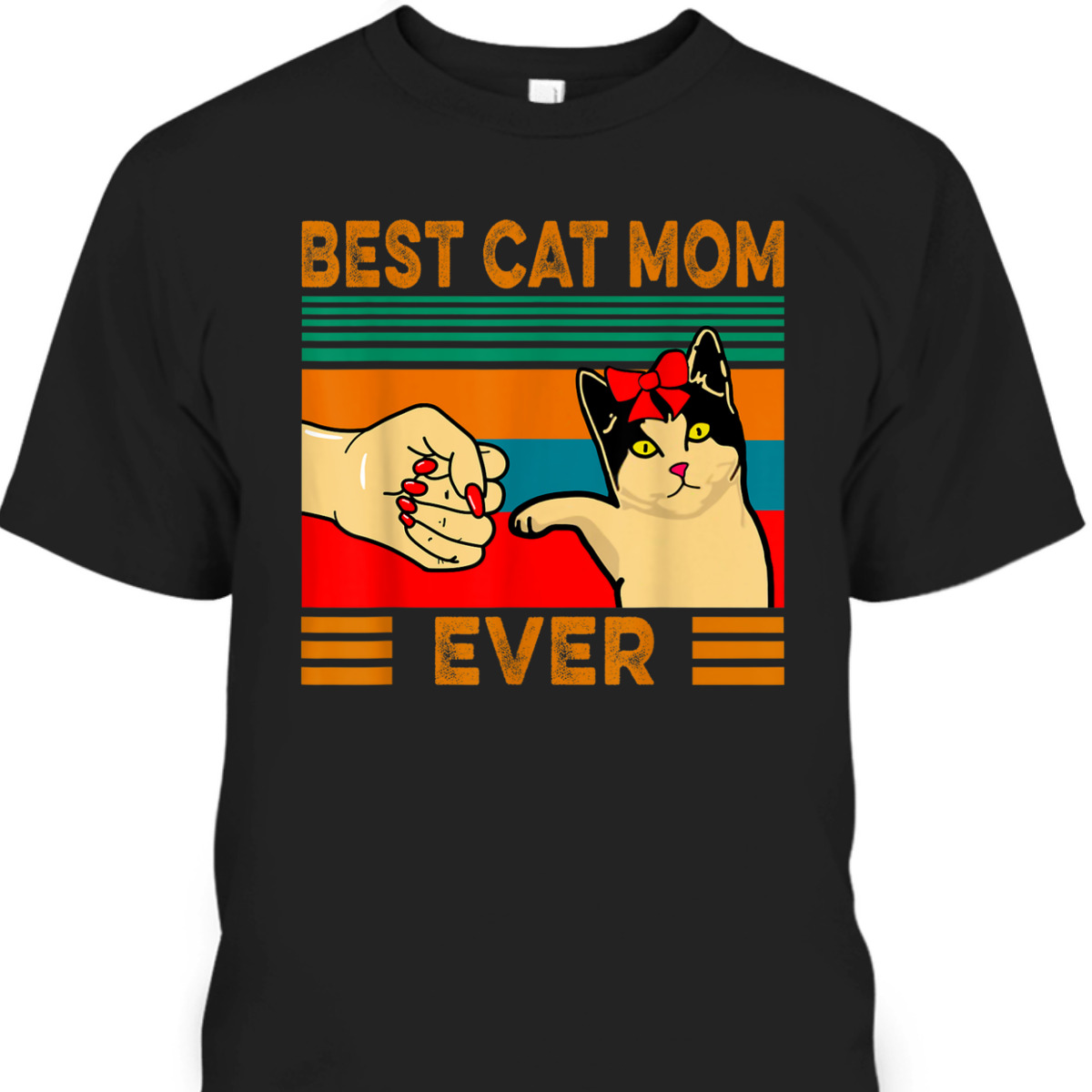 Vintage Mother's Day T-Shirt Best Cat Mom Ever