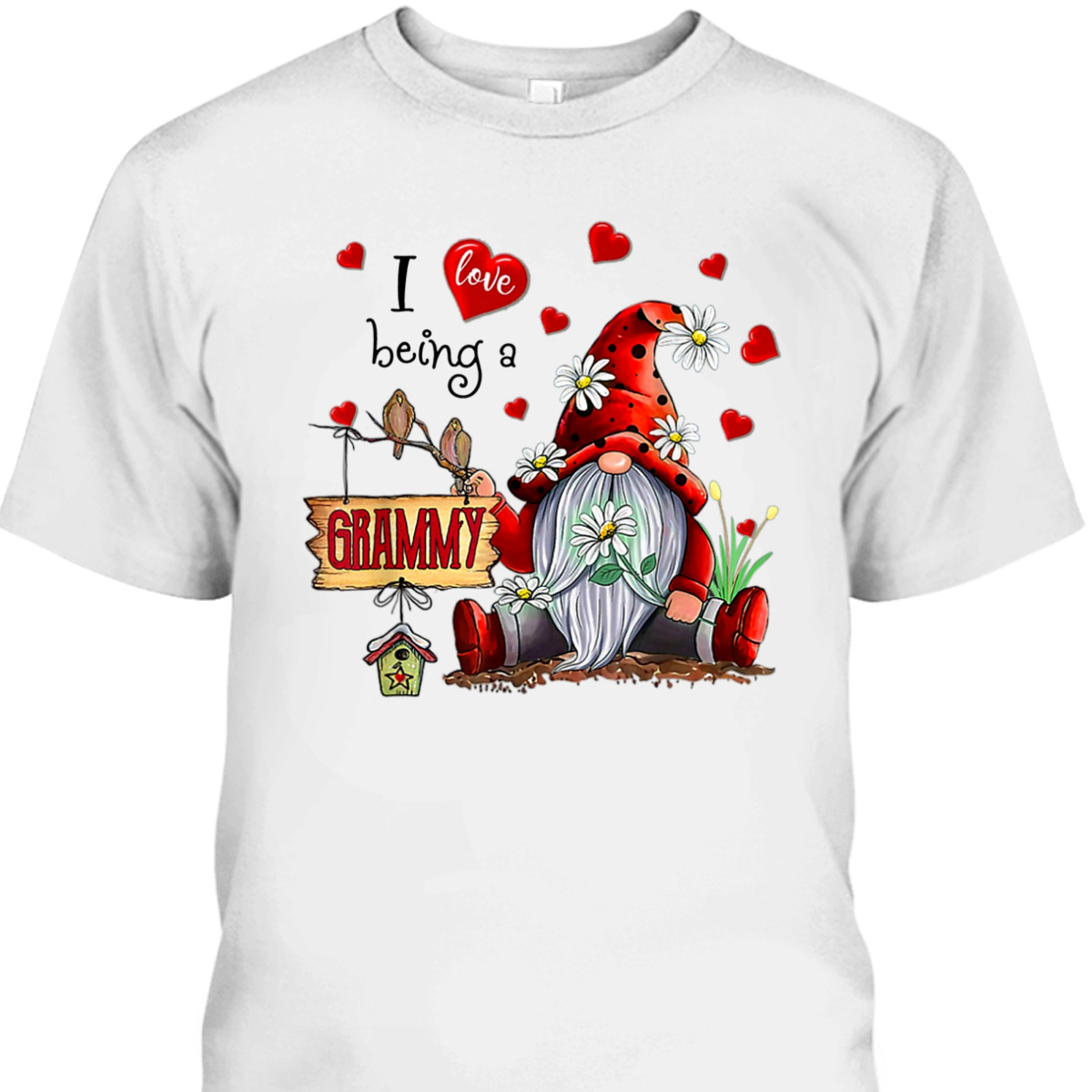 Gnome Mother's Day T-Shirt I Love Being A Grammy Gift For Older Mom