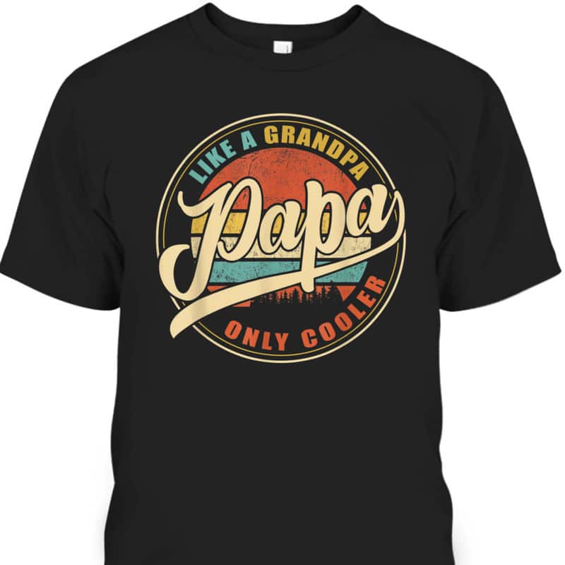 Funny Father's Day T-Shirt Papa Like A Grandpa Gift From Grandkid