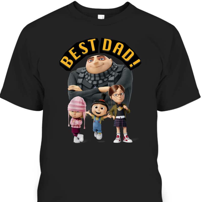 Despicable Me Minions Father's Day T-Shirt Gru And Girls Best Dad