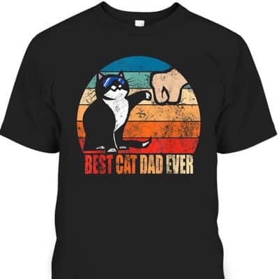 Cool Father's Day T-Shirt Best Cat Dad Ever Gift For Cat Lovers