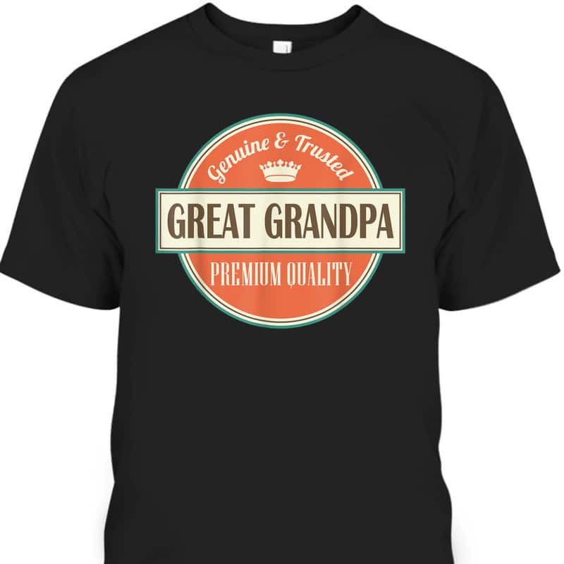 Vintage Father's Day T-Shirt Best Gift For Great Grandma