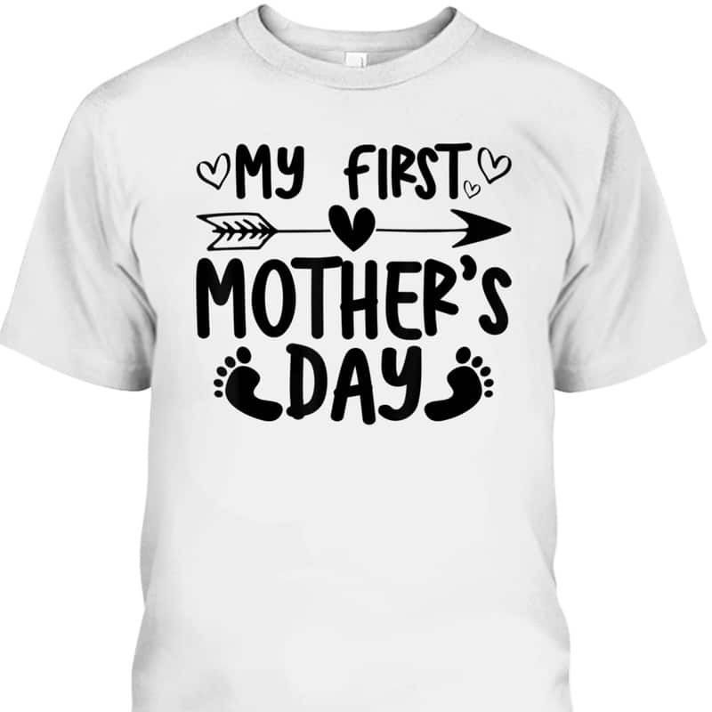Women My First Mother's Day Pregnancy Announcement Pregnant T-Shirt