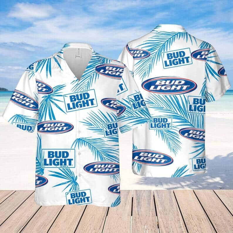 Bud Light Lime Hawaiian Shirt Lager Naturally Flavored