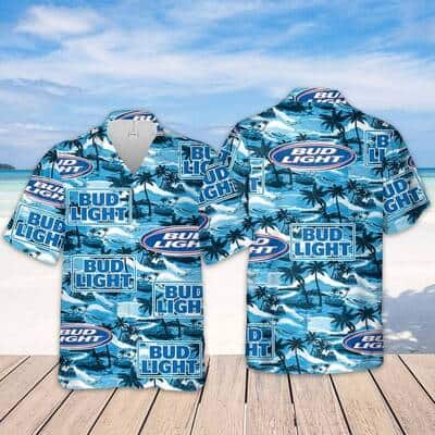 Bud Light Beer Hawaiian Shirt Beach Pattern Gift For Him And Her