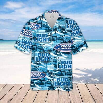 Bud Light Beer Hawaiian Shirt Beach Pattern Gift For Him And Her