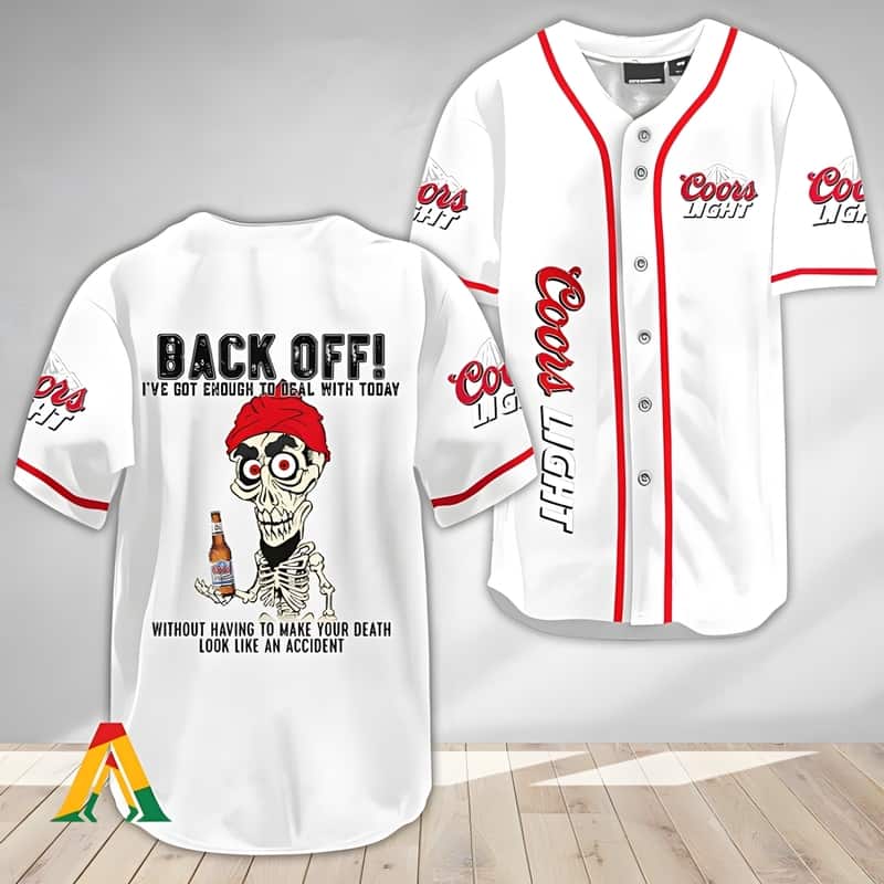Achmed Back Off With Coors Light Beer Baseball Jersey