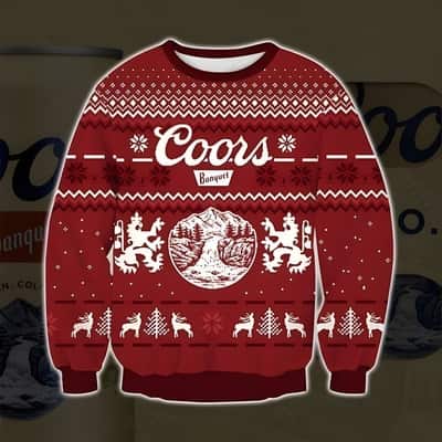 Coors Banquet Christmas Sweater Gift For Beer Drinkers