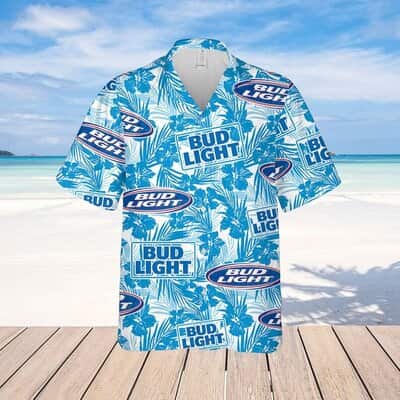 Bud Light Beer Hawaiian Shirt Tropical Flower Pattern All Over Print