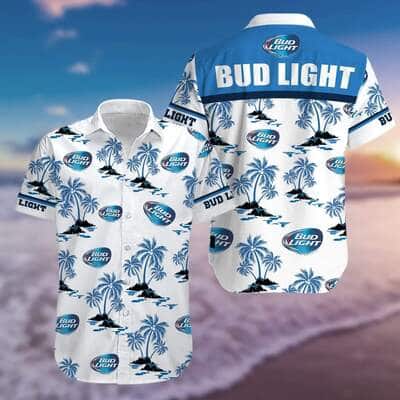 Bud Light Hawaiian Shirt Island Pattern Beach Gift For Friend
