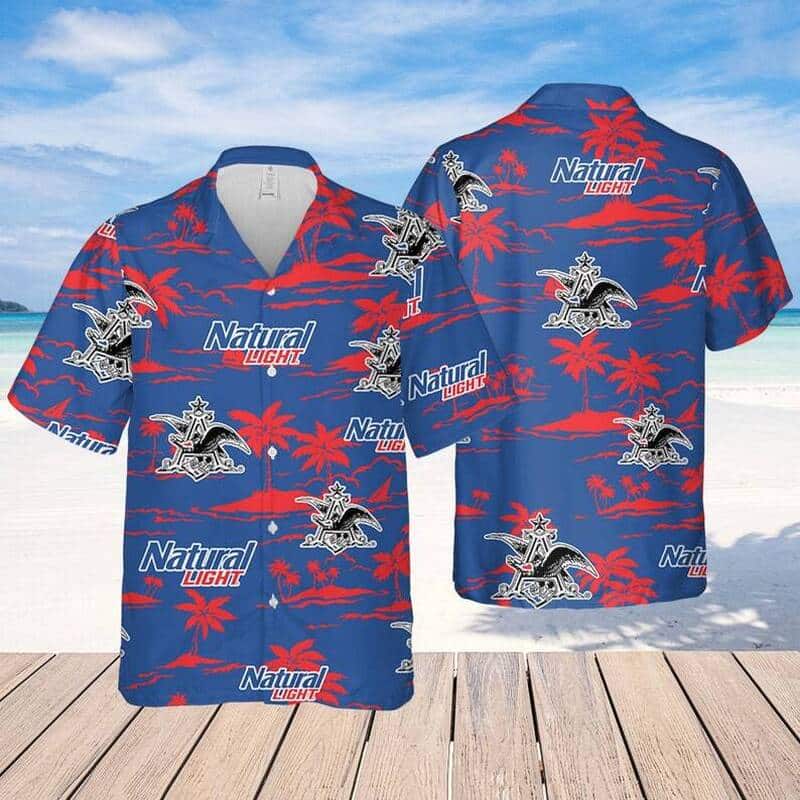 Natural Light Hawaiian Shirt Beach Gift For Beer Lovers