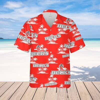 Beck’s Beer Hawaiian Shirt Island Pattern Beach Lovers Gift