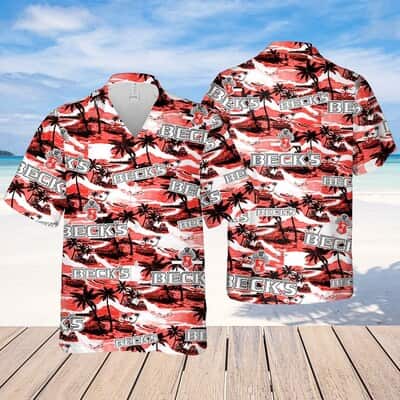 Beck's Beer Island Pattern Hawaiian Shirt