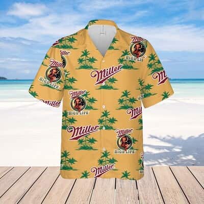 Miller High Life Hawaiian Shirt Island Pattern Beer Lovers Gift