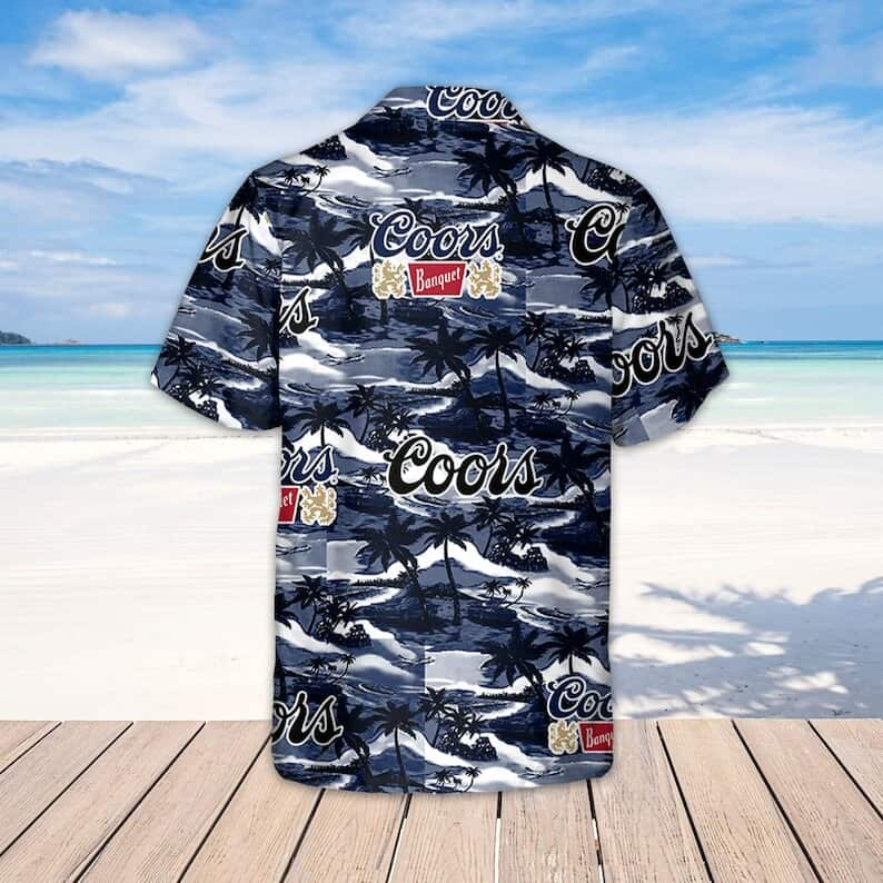 Coors Light Hawaiian Shirt Sea Island Pattern Beach Gift For Friend