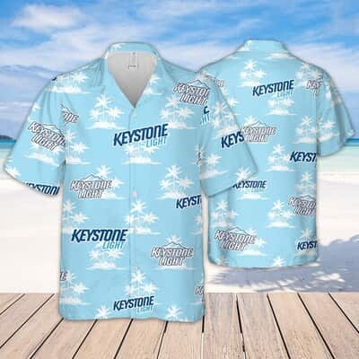 Keystone Light Beer Beach Pattern Hawaiian Shirt