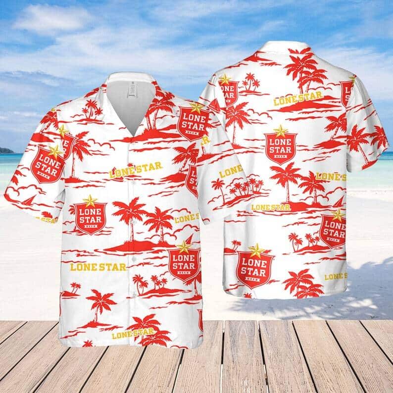 Lone Star Beer Beach Pattern Hawaiian Shirt