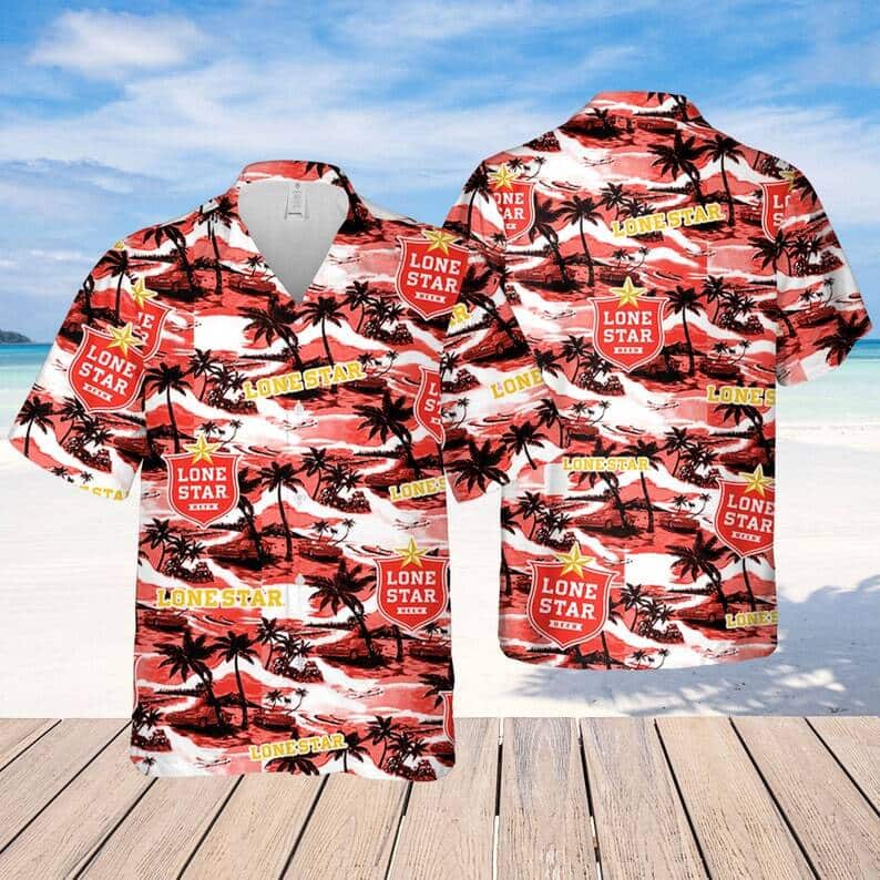 Lone Star Island Pattern Hawaiian Shirt Beach Gift For Friend
