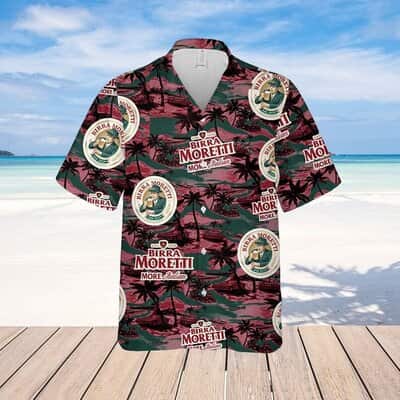 Birra Moretti beer Island Pattern Hawaiian Shirt
