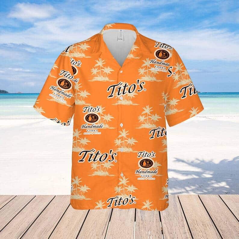 Tito's Vodka Hawaiian Shirt Island Pattern Beach Lovers Gift