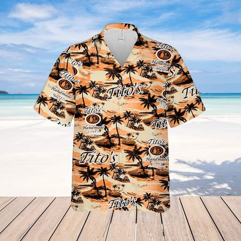 Tito's Vodka Hawaiian Shirt Sea Island Pattern Beach Lovers Gift