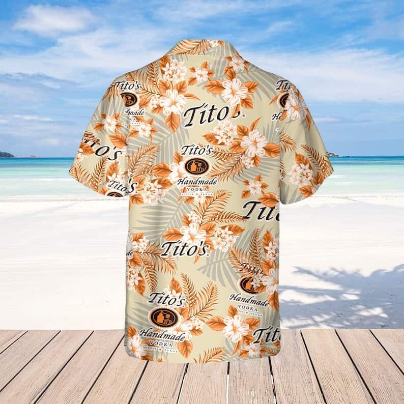 Tito's Hawaiian Shirt Tropical Flower Pattern Beach Lovers Gift
