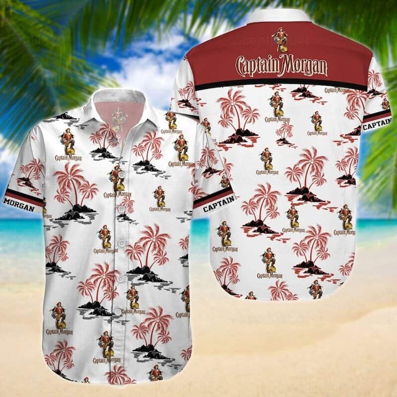 Captain Morgan Hawaiian Shirt Island Pattern Gift For Beach Lovers