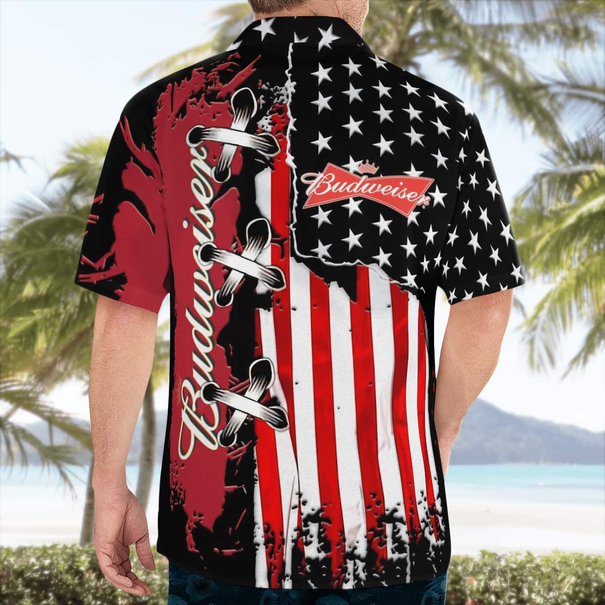 American Flag Welder Hawaiian Shirt