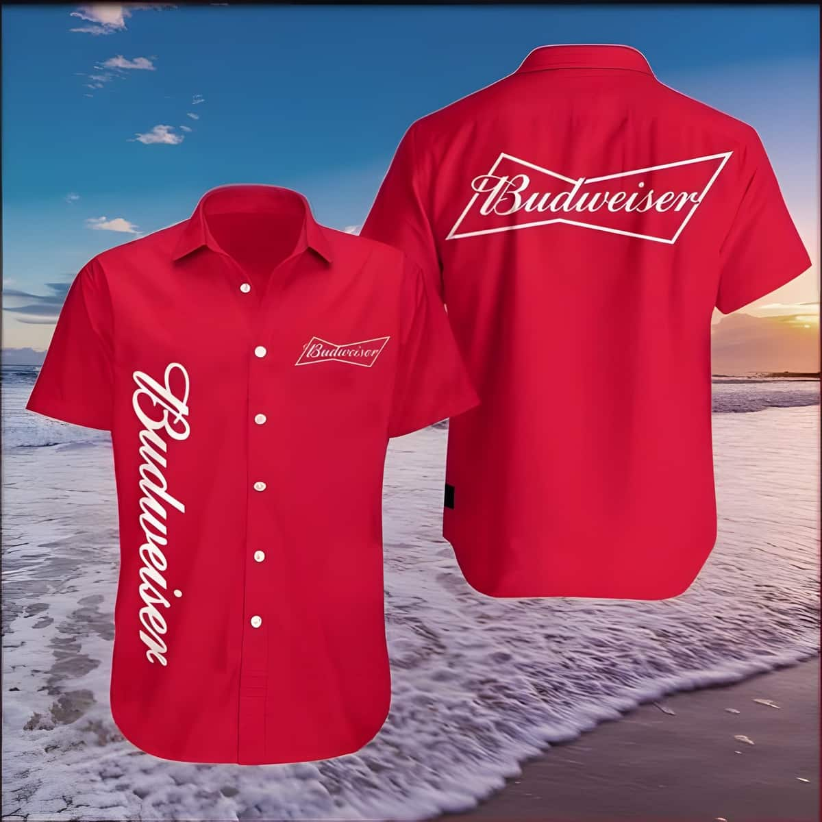 budweiser collared shirt