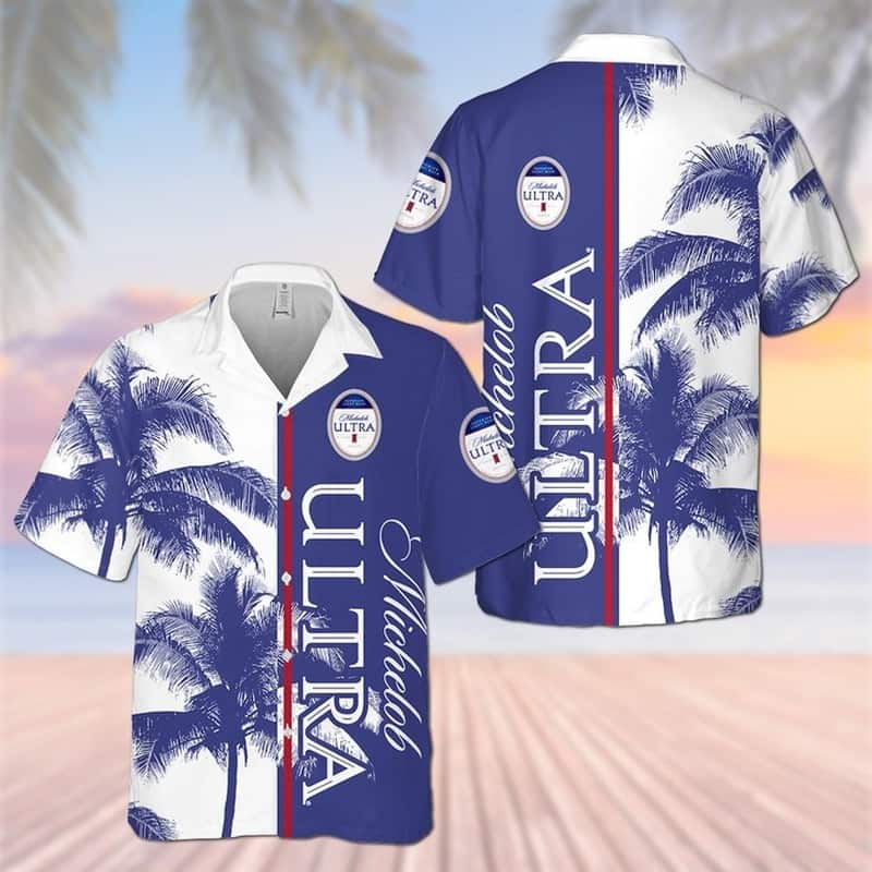 Michelob Ultra Hawaiian Shirt Palm Tree Beach Lovers Gift