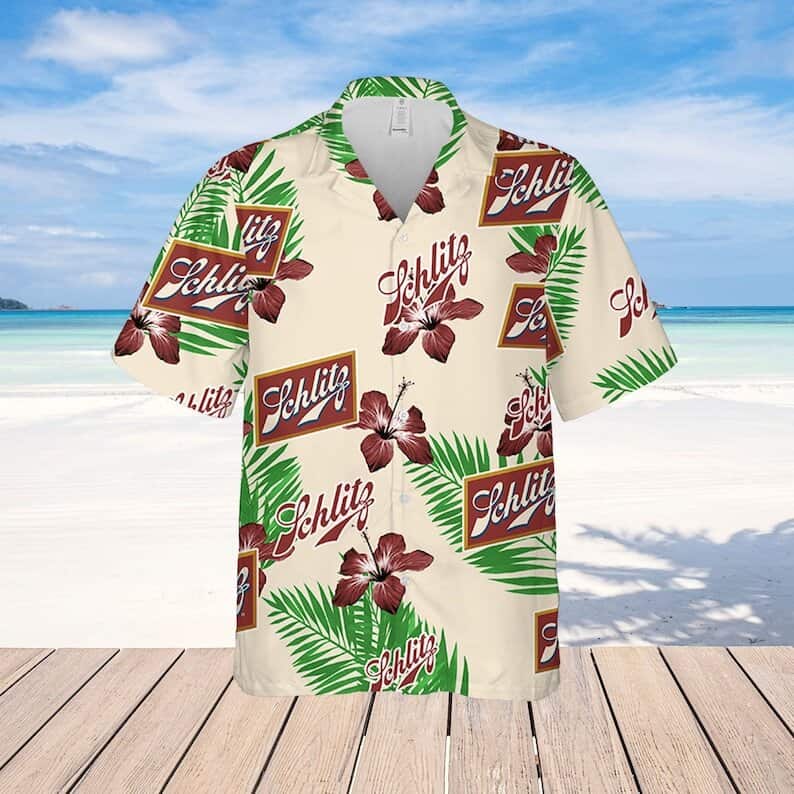 Miller Lite Hawaiian Hibiscus Flower Pattern,Tropical Beach Shirt, Hawaiian  Flower Shirt, Hawaiian Beer Shirt - Trendy Aloha