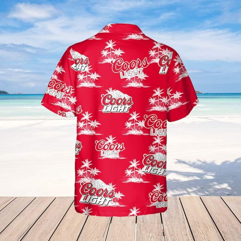 Coors Light Sea Island Pattern Hawaiian Shirt Summer Gift For Beer Lover