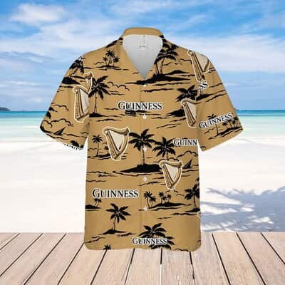 Summer Vibes Guinness Beer Hawaiian Shirt Beach Pattern