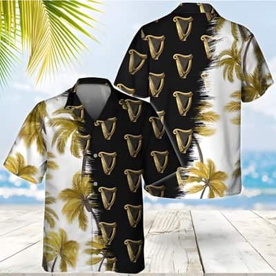 Guinness Hawaiian Shirt Palm Trees Beer Gift For Beach Lovers
