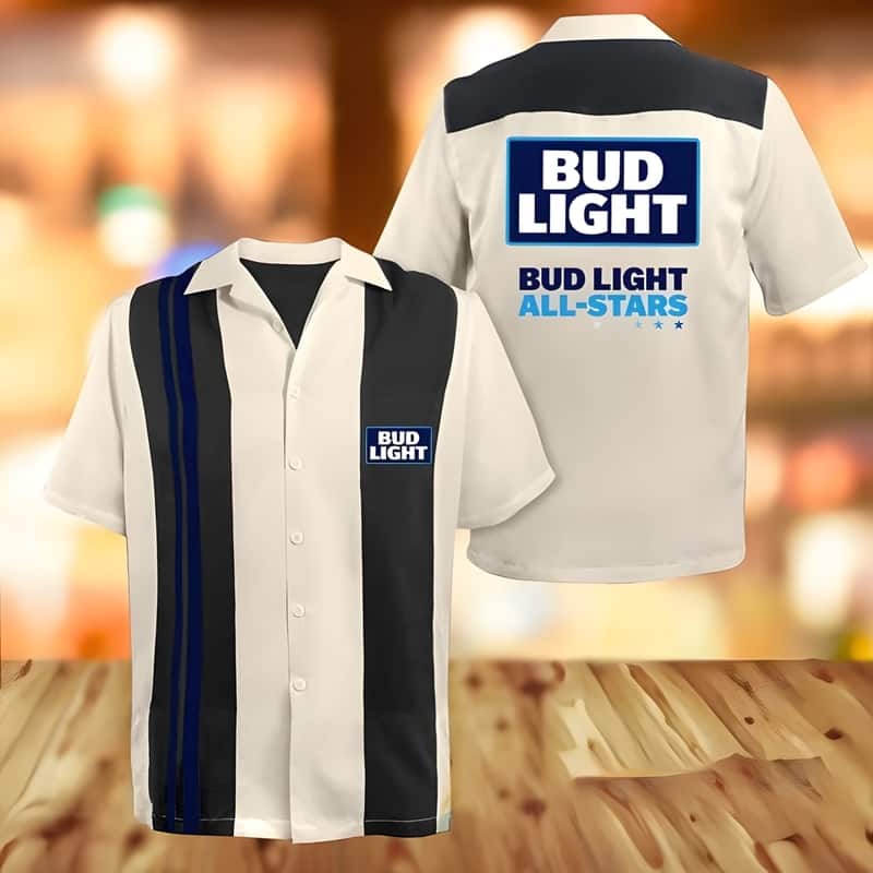 Beige Bud Light All Stars Hawaiian Shirt