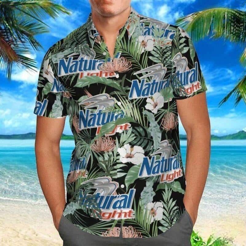 Natural Light Hawaiian Shirt Tropical Leaves Practical Beach Gift