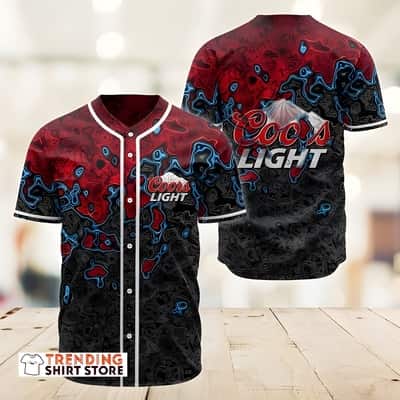 Coors Light Baseball Jersey Abstract Holographic Beer Gift For Baseball Coach