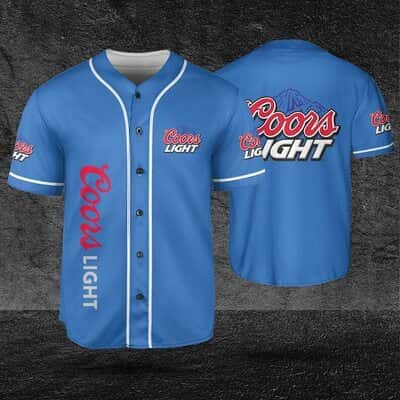Coors Light Blue Baseball Jersey Father's Day Beer Gift