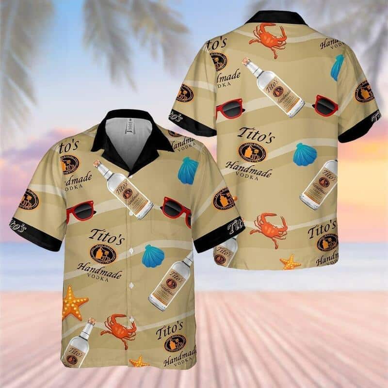 Tito’s Handmade Vodka Hawaiian Shirt Sea Pattern Summer Gift For Friend