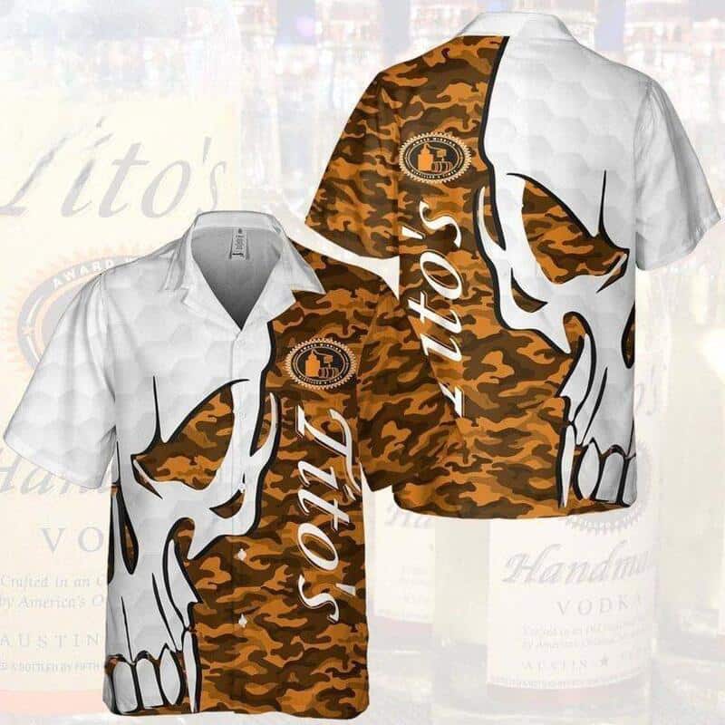 Tito’s Hawaiian Shirt Skull Camo Pattern All Over Print