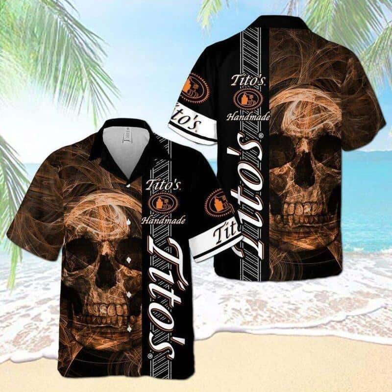 Tito’s Handmade Vodka Hawaiian Shirt Smoky Skull All Over Print