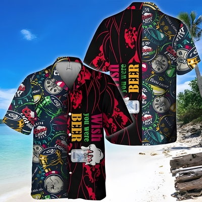 Wish You Were Beer Coors Light Hawaiian Shirt Beach Lovers Gift